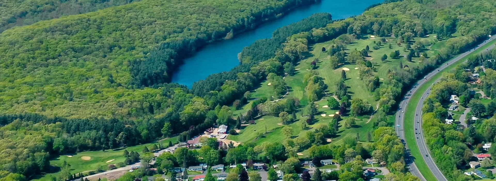 Bird's eye view of golf course